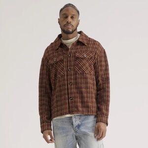 Men's Casual Plaid Button Down Shirt - Diet Starts Monday FLANNEL - RED/ORANGE